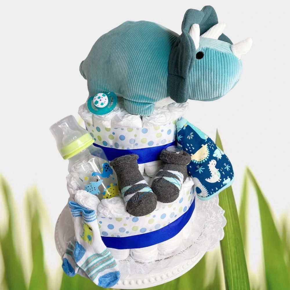 Dinosaur Diaper Cake, Baby shower gift